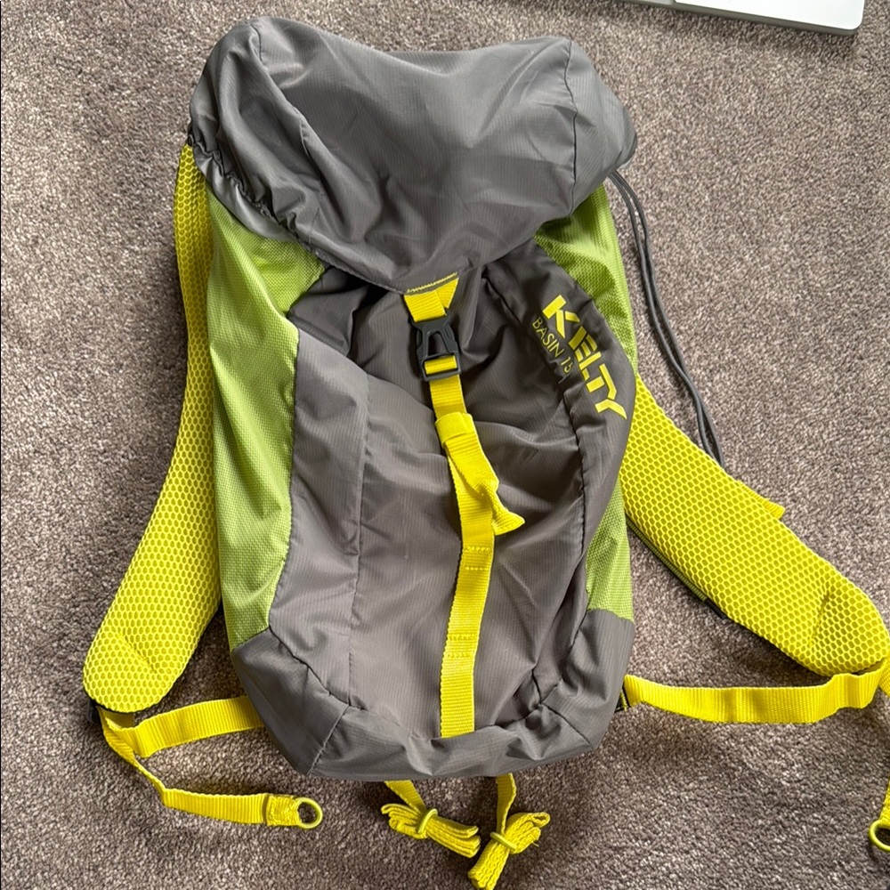 Gray And Yellow Technical Backpack For Outdoor Ad… - image 1